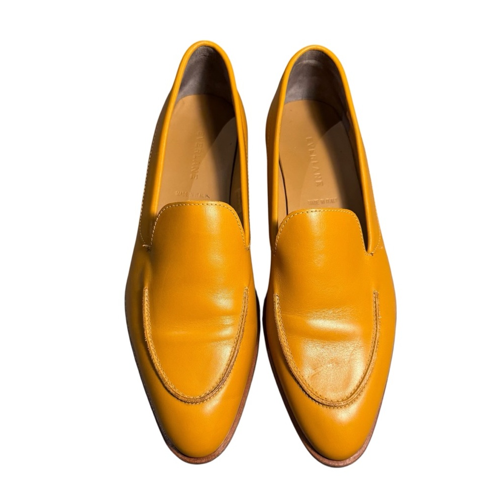 Everlane Women's Yellow Leather Loafers Size 9 or 9.5 Like New - Picture 3 of 11